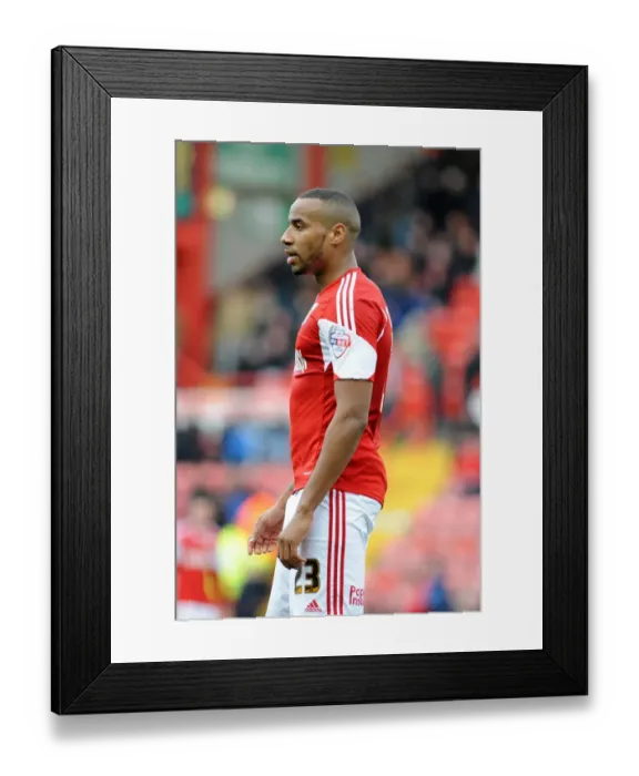 Framed Print : Bristol City's Tyrone Barnett Scores Against Tranmere Rovers at Ashton Gate, February 15, 2014