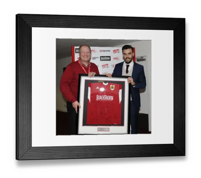 Framed Print : Bristol City FC: Man of the Match Honors vs. Tranmere Rovers at Ashton Gate, 2014