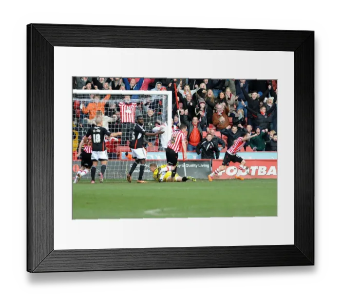 Framed Print : Brayford's Goal Celebration: Sheffield United vs. Bristol City, 2014 Framed Print : Brayford's Goal Celebration: Sheffield United vs. Bristol City, 2014