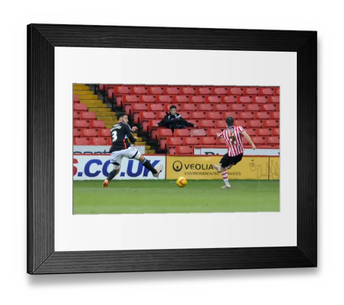 Framed Print : Ryan Flynn Scores for Sheffield United Against Bristol City, 2014 Framed Print : Ryan Flynn Scores for Sheffield United Against Bristol City, 2014