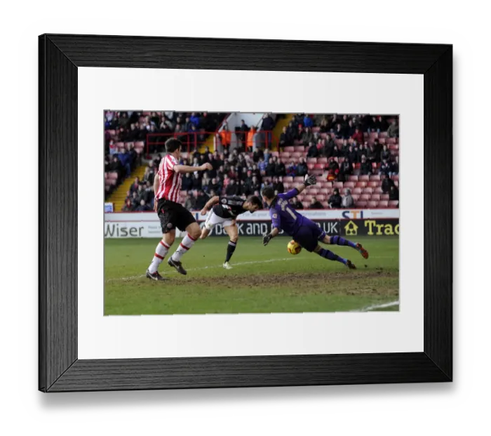 Framed Print : Bristol City's Sam Baldock Goes for Glory: A Thrilling Moment from Sheffield United vs. Bristol City, Sky Bet League One (February 2014) Framed Print : Bristol City's Sam Baldock Goes for Glory: A Thrilling Moment from Sheffield United vs. Bristol City, Sky Bet League One (February 2014)