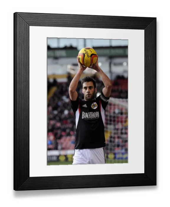 Framed Print : Sam Baldock Leads Bristol City at Bramall Lane against Sheffield United, Sky Bet League One, 2014