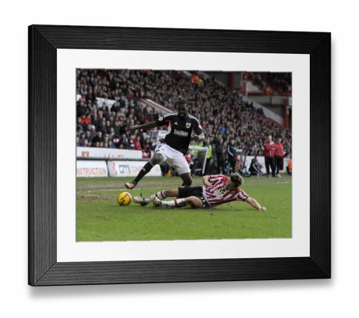 Framed Print : Karleigh Osborne Tackled by Jose Baxter in Sheffield United vs. Bristol City Football Match, 2014 Framed Print : Karleigh Osborne Tackled by Jose Baxter in Sheffield United vs. Bristol City Football Match, 2014