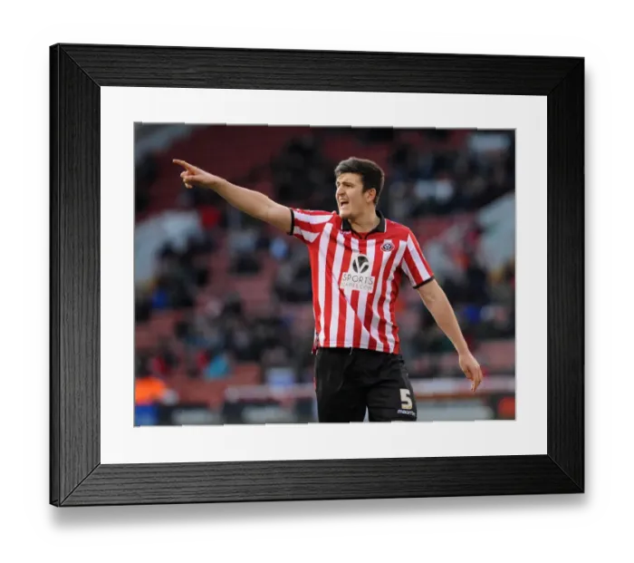 Framed Print : Harry Maguire of Sheffield United Faces Off Against Bristol City in Sky Bet League One Clash, 2014 Framed Print : Harry Maguire of Sheffield United Faces Off Against Bristol City in Sky Bet League One Clash, 2014