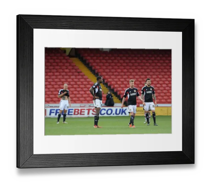 Framed Print : Bristol City's Disappointment: 3-0 Deficit Against Sheffield United (February 2014) Framed Print : Bristol City's Disappointment: 3-0 Deficit Against Sheffield United (February 2014)