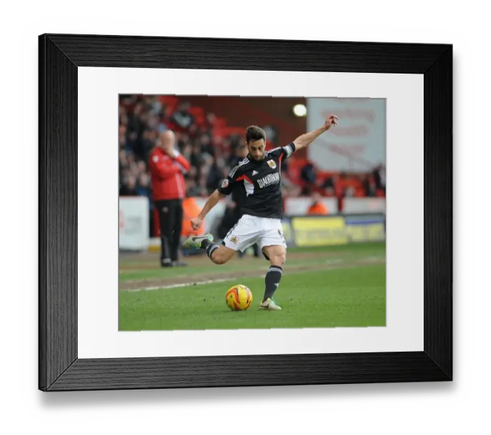 Framed Print : Sam Baldock of Bristol City in Action against Sheffield United at Bramall Lane, 2014