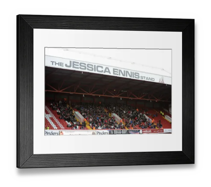 Framed Print : Bristol City Fans at Bramall Lane during Sheffield United vs. Bristol City Football Match, 2014