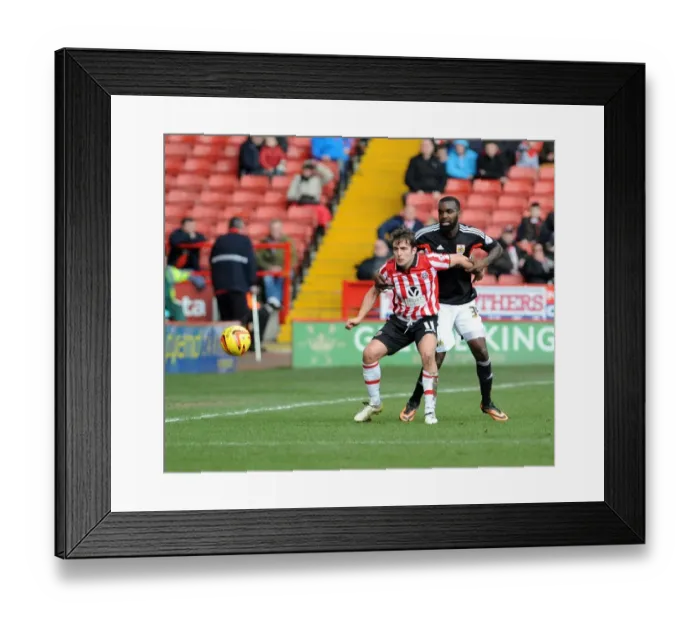 Framed Print : Intense Battle: Jose Baxter vs. Karleigh Osborne at Bramall Lane, 2014