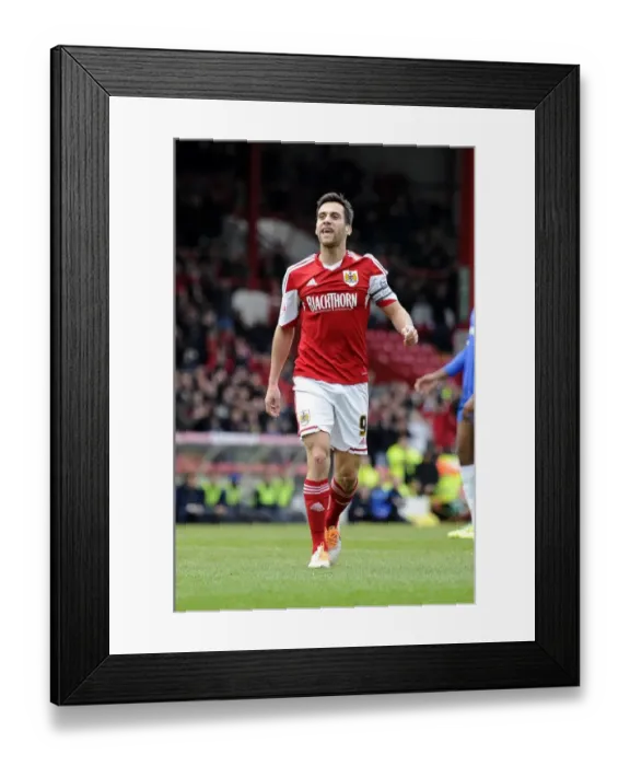 Framed Print : Bristol City's Sam Baldock Scores Thrilling Goal Against Gillingham in Sky Bet League One Framed Print : Bristol City's Sam Baldock Scores Thrilling Goal Against Gillingham in Sky Bet League One
