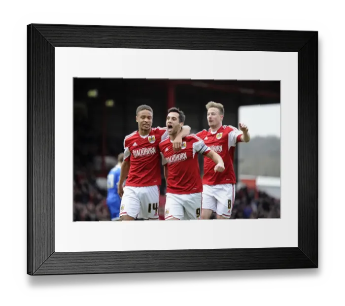 Framed Print : Bristol City Celebrates: Sam Baldock, Bobby Reid, Wade Elliott Framed Print : Bristol City Celebrates: Sam Baldock, Bobby Reid, Wade Elliott