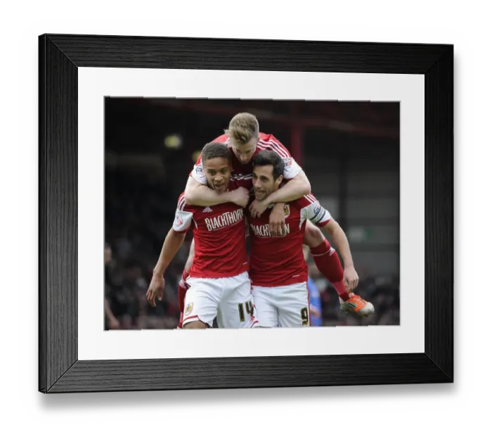 Framed Print : Bristol City Celebrate: Sam Baldock, Bobby Reid, Wade Elliott Framed Print : Bristol City Celebrate: Sam Baldock, Bobby Reid, Wade Elliott