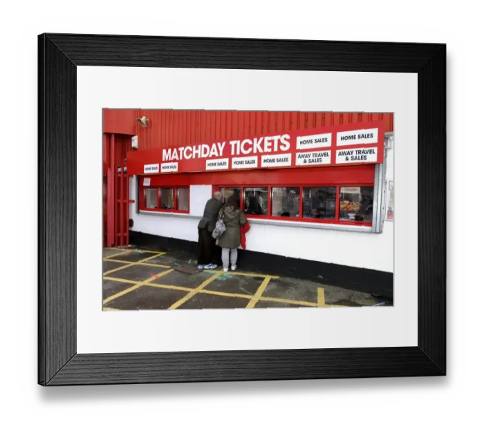 Framed Print : Bristol City Football Club: Fans Purchase Matchday Tickets at Ashton Gate for Sky Bet League One Match against Gillingham (01 / 03 / 2014) Framed Print : Bristol City Football Club: Fans Purchase Matchday Tickets at Ashton Gate for Sky Bet League One Match against Gillingham (01 / 03 / 2014)