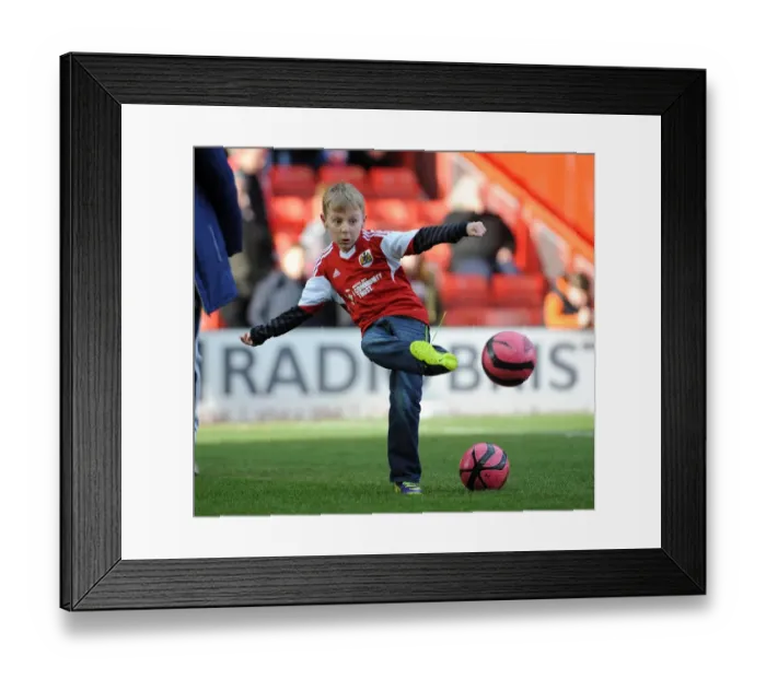 Framed Print : Fan's Exciting Half Time Moment: Winning a TV at Ashton Gate Framed Print : Fan's Exciting Half Time Moment: Winning a TV at Ashton Gate