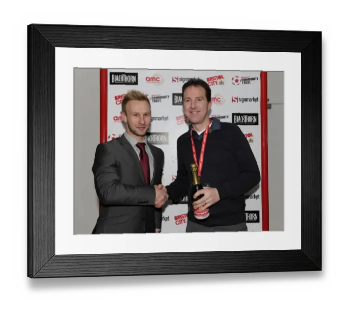Framed Print : Bristol City Football Club: Man of the Match Presentations vs. Gillingham (01 / 03 / 2014)