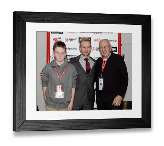 Framed Print : Man of the Match Presentations: Bristol City FC vs. Gillingham (01 / 03 / 2014)