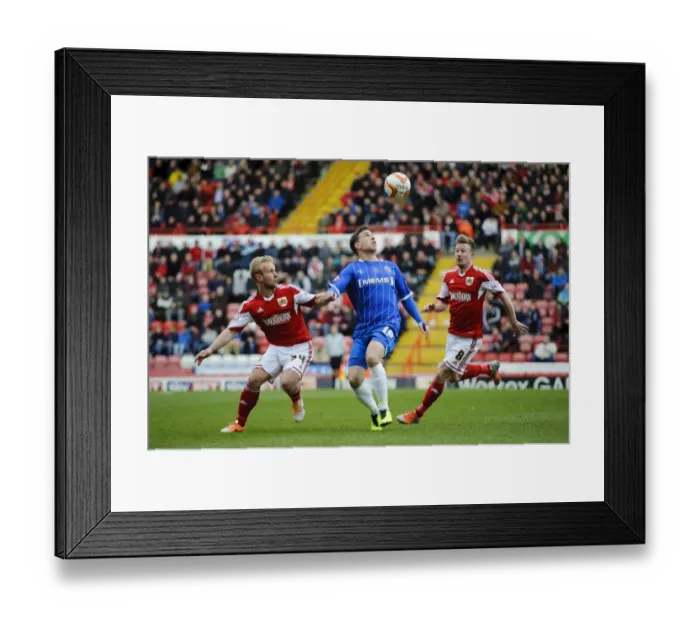 Framed Print : Bristol City vs Gillingham: Tense Moment as McDonald Faces Off Against Gillett and Elliott Framed Print : Bristol City vs Gillingham: Tense Moment as McDonald Faces Off Against Gillett and Elliott