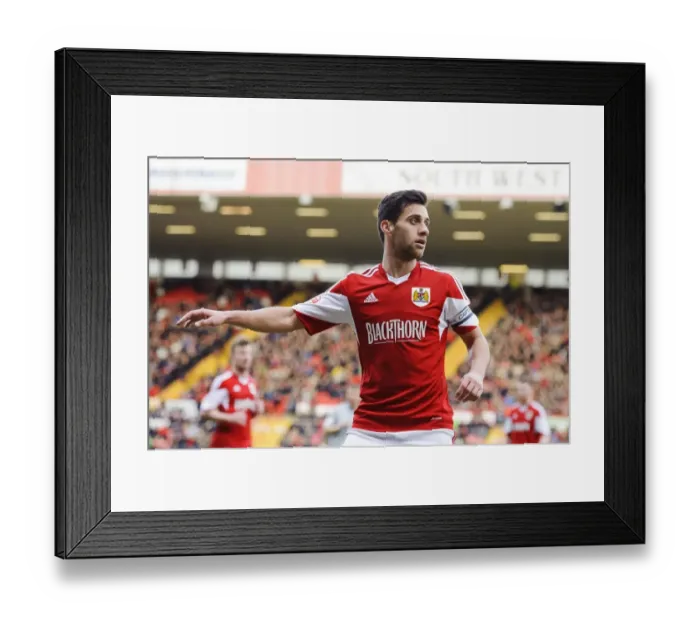 Framed Print : Bristol City's Sam Baldock in Deep Thought during Sky Bet League One Match