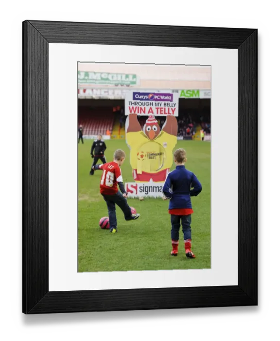 Framed Print : Half Time Fun: Children's Competition at Bristol City vs. Gillingham Football Match, Ashton Gate Stadium, 2014 Framed Print : Half Time Fun: Children's Competition at Bristol City vs. Gillingham Football Match, Ashton Gate Stadium, 2014