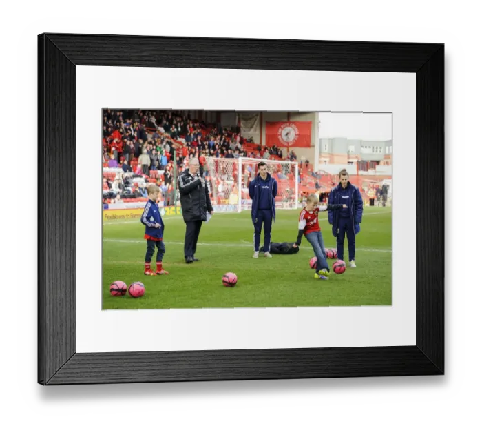 Framed Print : Half Time Fun: Children's Competition at Bristol City vs Gillingham Football Match Framed Print : Half Time Fun: Children's Competition at Bristol City vs Gillingham Football Match