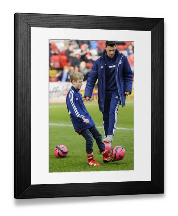 Framed Print : Half Time Fun: Children's Competition at Bristol City vs. Gillingham Football Match, Ashton Gate Stadium (2014) Framed Print : Half Time Fun: Children's Competition at Bristol City vs. Gillingham Football Match, Ashton Gate Stadium (2014)