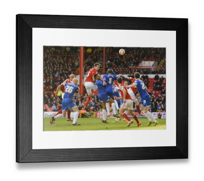 Framed Print : Aden Flint Heads the Ball: Bristol City vs Gillingham, Sky Bet League One, 2014 Framed Print : Aden Flint Heads the Ball: Bristol City vs Gillingham, Sky Bet League One, 2014