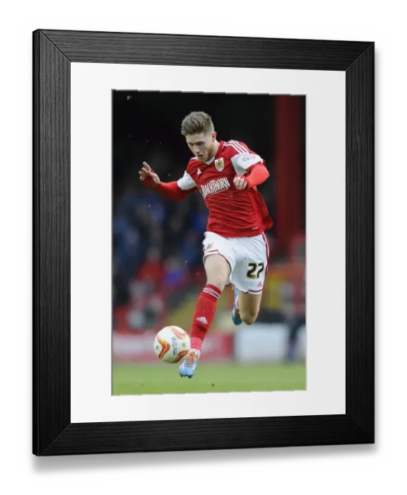Framed Print : Bristol City Forward Wes Burns in Action during Bristol City vs Gillingham, Sky Bet League One Match at Ashton Gate, 1st March 2014 Framed Print : Bristol City Forward Wes Burns in Action during Bristol City vs Gillingham, Sky Bet League One Match at Ashton Gate, 1st March 2014