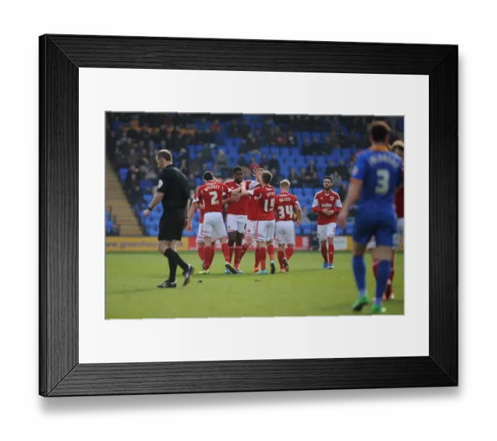 Framed Print : Jay Emmanuel-Thomas's Thrilling Goal Celebration: A Moment to Remember in Shrewsbury Town vs. Bristol City (08-03-2014) Framed Print : Jay Emmanuel-Thomas's Thrilling Goal Celebration: A Moment to Remember in Shrewsbury Town vs. Bristol City (08-03-2014)