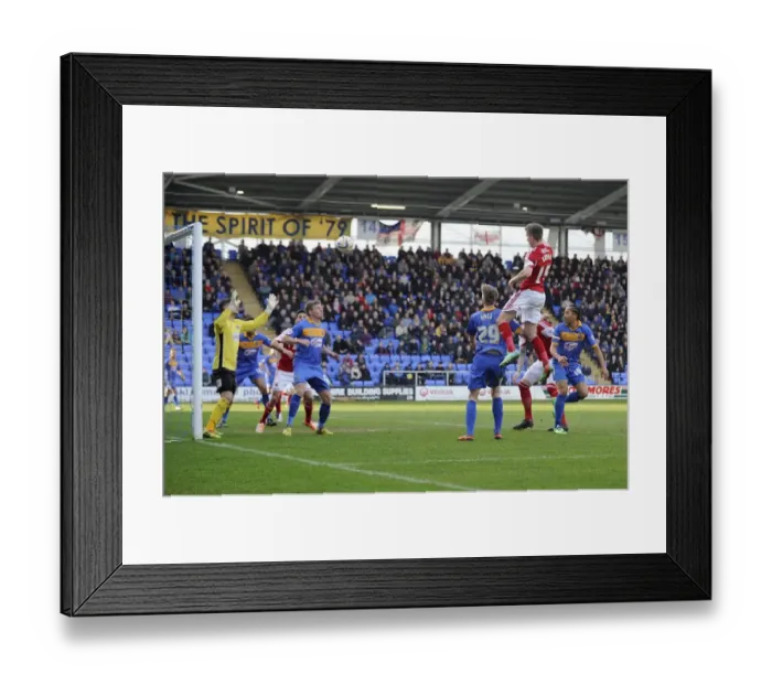 Framed Print : Bristol City's Joe Bryan Scores the Winning Goal against Shrewsbury Town, Sky Bet League One, March 8, 2014 Framed Print : Bristol City's Joe Bryan Scores the Winning Goal against Shrewsbury Town, Sky Bet League One, March 8, 2014