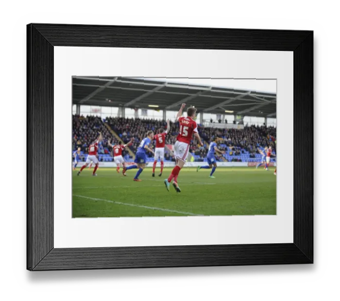 Framed Print : Bristol City's Joe Bryan Scores Dramatic Winning Goal in Sky Bet League One Clash Against Shrewsbury Town Framed Print : Bristol City's Joe Bryan Scores Dramatic Winning Goal in Sky Bet League One Clash Against Shrewsbury Town
