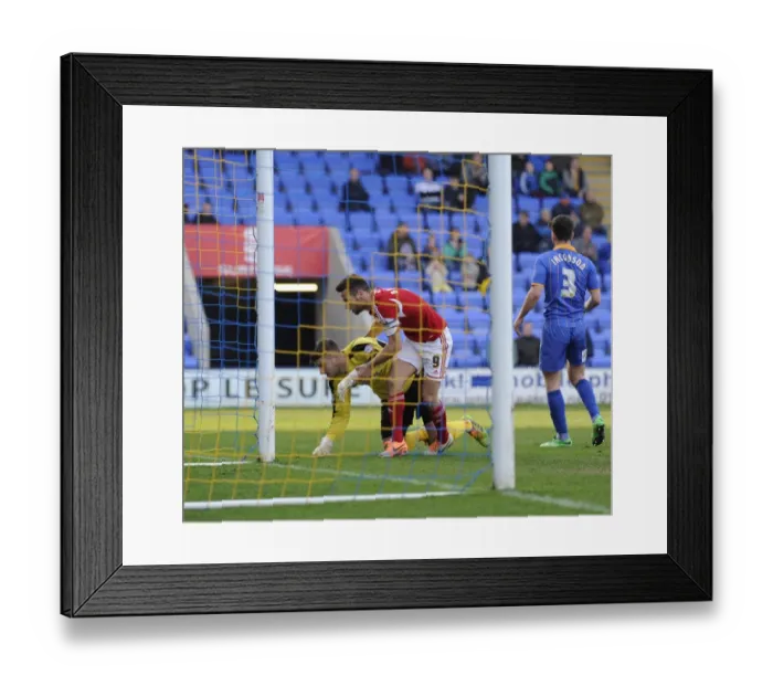 Framed Print : Bristol City's Sam Baldock Consoles Shrewsbury Town's Joe Anyon Framed Print : Bristol City's Sam Baldock Consoles Shrewsbury Town's Joe Anyon