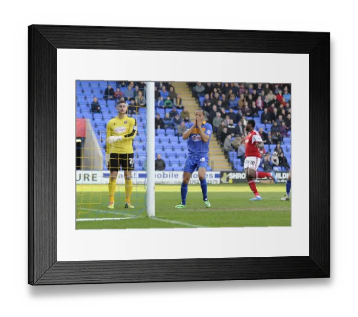 Framed Print : Dejected Mkandawire Scores Own Goal Against Bristol City Framed Print : Dejected Mkandawire Scores Own Goal Against Bristol City