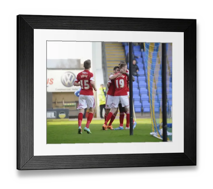 Framed Print : Bristol City Celebrate Own Goal by Tamika Mkandawire of Shrewsbury Town - Sky Bet League One Clash Framed Print : Bristol City Celebrate Own Goal by Tamika Mkandawire of Shrewsbury Town - Sky Bet League One Clash