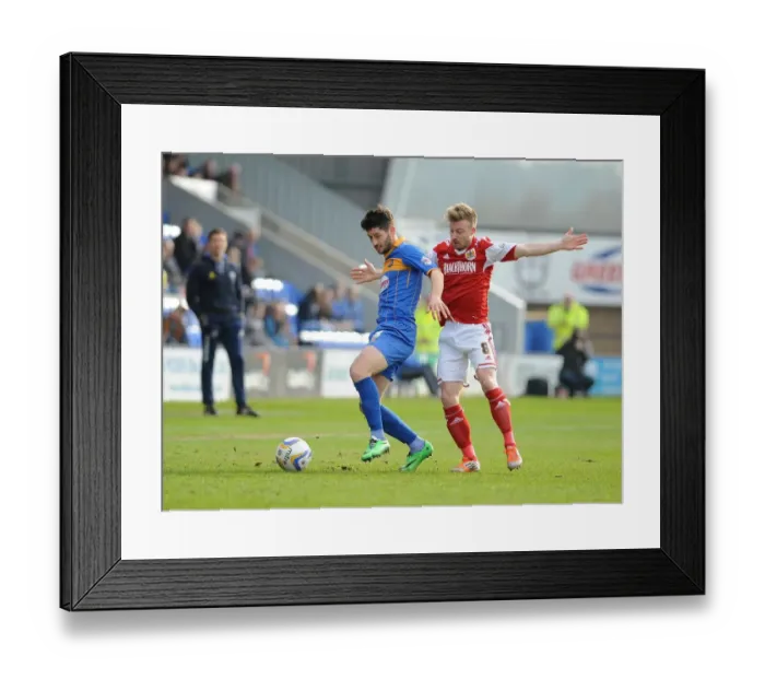 Framed Print : Intense Rivalry: Wade Elliott vs Joe Jacobson Clash in Shrewsbury Town vs Bristol City Football Match, Sky Bet League One, March 8, 2014 Framed Print : Intense Rivalry: Wade Elliott vs Joe Jacobson Clash in Shrewsbury Town vs Bristol City Football Match, Sky Bet League One, March 8, 2014