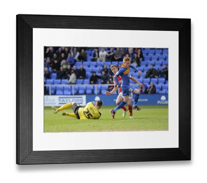 Framed Print : Bristol City's Joe Bryan Denied by Shrewsbury Town's Joe Anyon