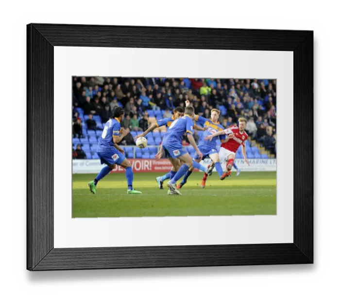 Framed Print : Wade Elliott's Shooting Moment: Shrewsbury Town vs. Bristol City, Sky Bet League One Framed Print : Wade Elliott's Shooting Moment: Shrewsbury Town vs. Bristol City, Sky Bet League One