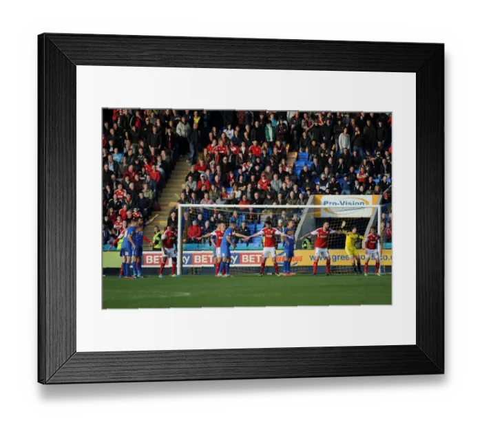 Framed Print : Bristol City: United Defense in Action vs. Shrewsbury Town (Mar 8, 2014) Framed Print : Bristol City: United Defense in Action vs. Shrewsbury Town (Mar 8, 2014)