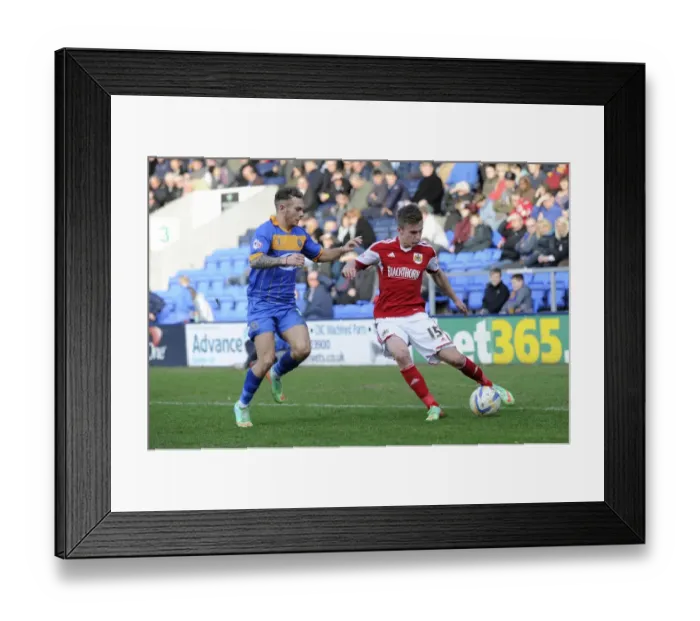 Framed Print : Bristol City's Joe Bryan Readies for Cross in Shrewsbury Town Showdown, Sky Bet League One Framed Print : Bristol City's Joe Bryan Readies for Cross in Shrewsbury Town Showdown, Sky Bet League One