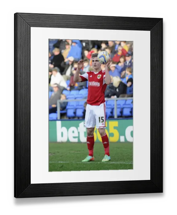 Framed Print : Bristol City's Joe Bryan in Action against Shrewsbury Town, March 8, 2014 Framed Print : Bristol City's Joe Bryan in Action against Shrewsbury Town, March 8, 2014