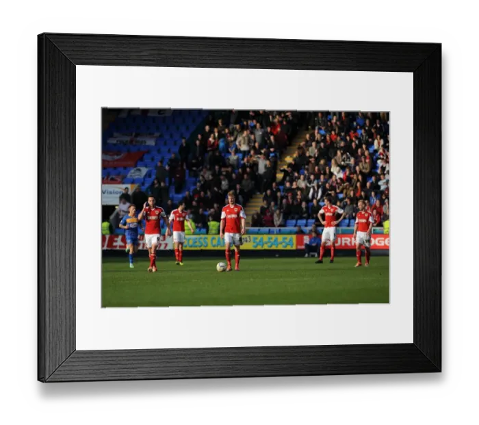 Framed Print : Bristol City Restarting After Conceding Goal vs Shrewsbury Town, March 2014