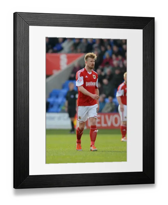 Framed Print : Wade Elliott in Action: Shrewsbury Town vs. Bristol City, Sky Bet League One, March 8, 2014 Framed Print : Wade Elliott in Action: Shrewsbury Town vs. Bristol City, Sky Bet League One, March 8, 2014