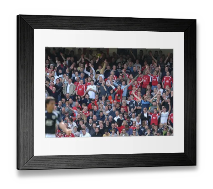 Framed Print : Passionate Bristol City Fans in Full Force at Sheffield United Match Framed Print : Passionate Bristol City Fans in Full Force at Sheffield United Match