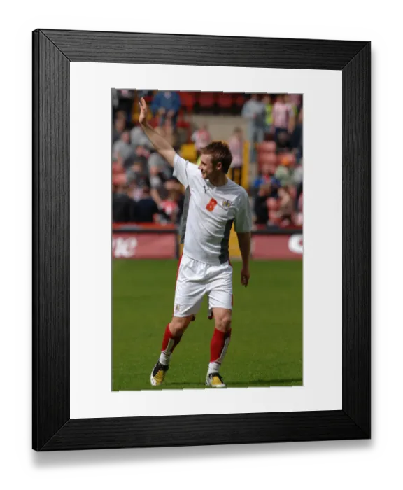 Framed Print : David Noble in the Heat of Sheffield United vs. Bristol City Rivalry