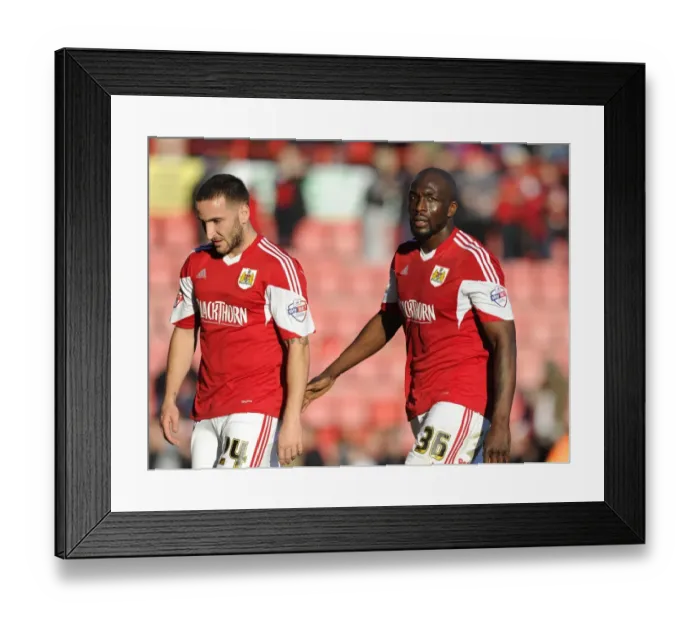 Framed Print : Bristol City Debut: Martin Paterson and Nyron Nosworthy vs Swindon Town, 2014 - Ashton Gate Framed Print : Bristol City Debut: Martin Paterson and Nyron Nosworthy vs Swindon Town, 2014 - Ashton Gate