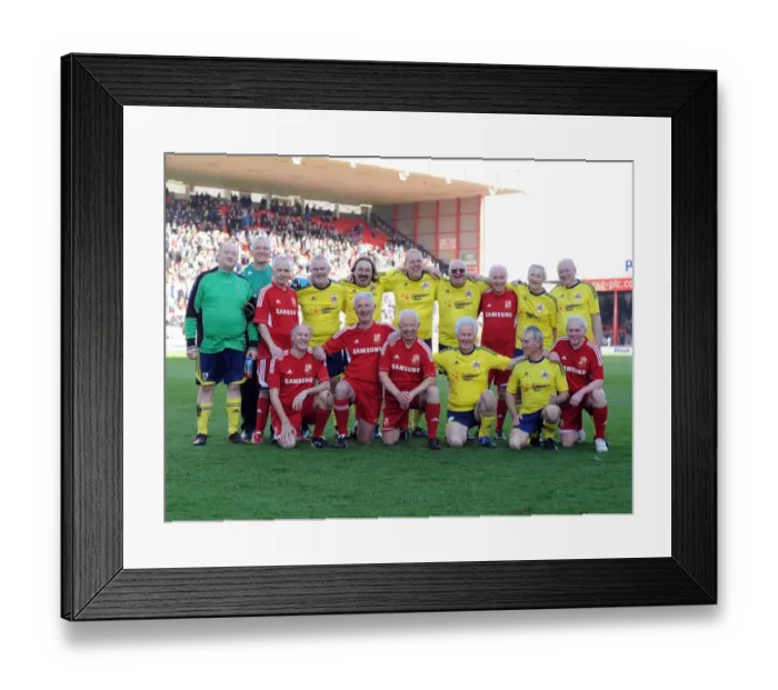 Framed Print : Bristol City vs Swindon Town Walking Football Clash at Ashton Gate, 2014