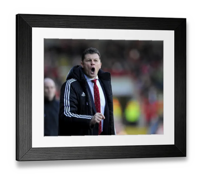 Framed Print : Steve Cotterill Leads Bristol City in Sky Bet League One Clash Against Swindon Town, March 2014 Framed Print : Steve Cotterill Leads Bristol City in Sky Bet League One Clash Against Swindon Town, March 2014