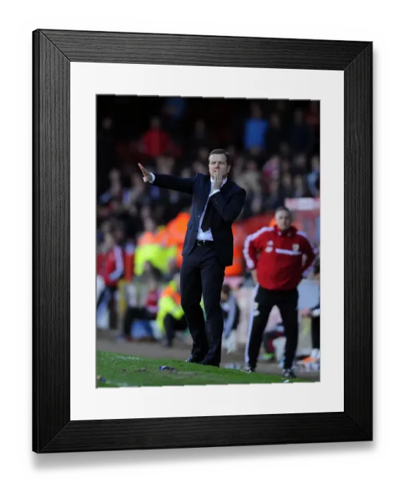 Framed Print : Mark Cooper Leads Swindon Town at Ashton Gate: Sky Bet League One Clash between Bristol City and Swindon Town