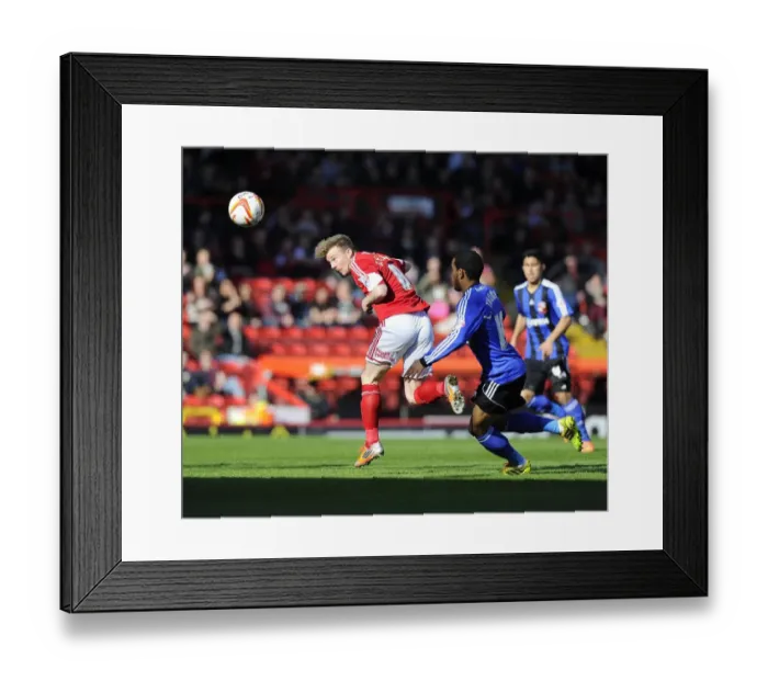 Framed Print : Battling for Supremacy: Wade Elliott vs. Louis Thompson in the Intense Rivalry of Bristol City vs. Swindon Town
