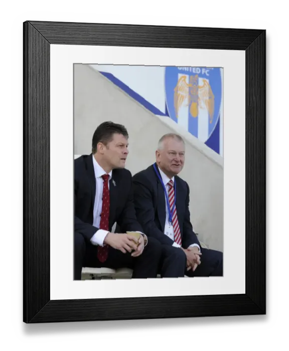 Framed Print : Pre-Match Chat: Steve Cotterill and Steve Lansdown, 2014 - Bristol City FC at Colchester United Framed Print : Pre-Match Chat: Steve Cotterill and Steve Lansdown, 2014 - Bristol City FC at Colchester United