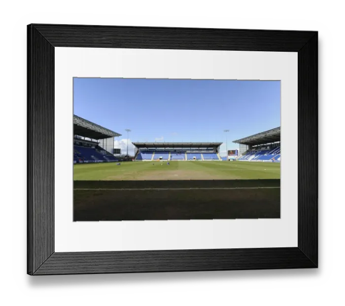 Framed Print : Steve Cotterill and Steve Lansdown: Pre-Game Strategies at Colchester Community Stadium, 2014