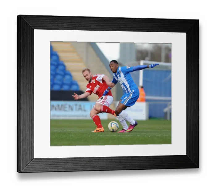 Framed Print : Clash of Stars: Simon Gillett vs Sanchez Watt in Sky Bet League One